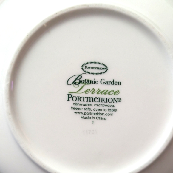 Retired Portmeirion Botanic Garden Oatmeal /Cereal 6-1/2" Bowl And Mug - Picture 5 of 8